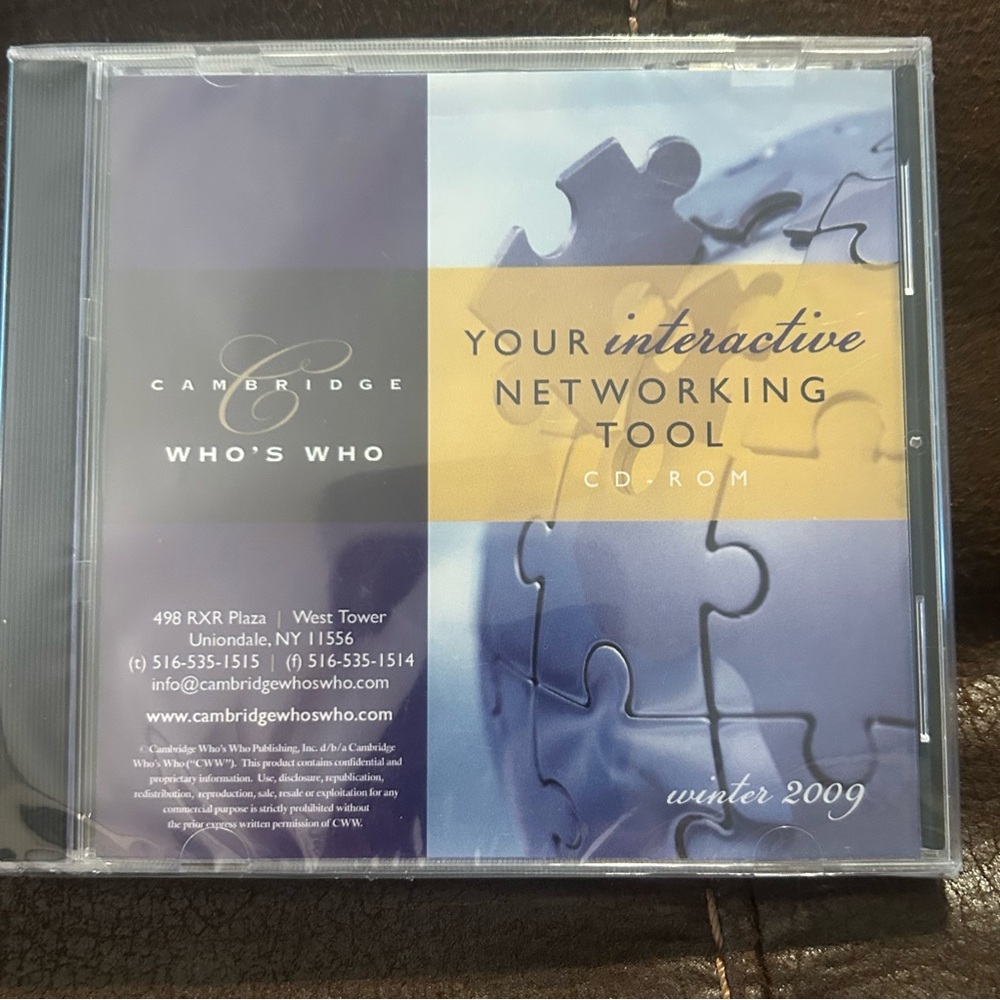Cambridge Who's Who Interactive Networking‎ Tool CD-ROM